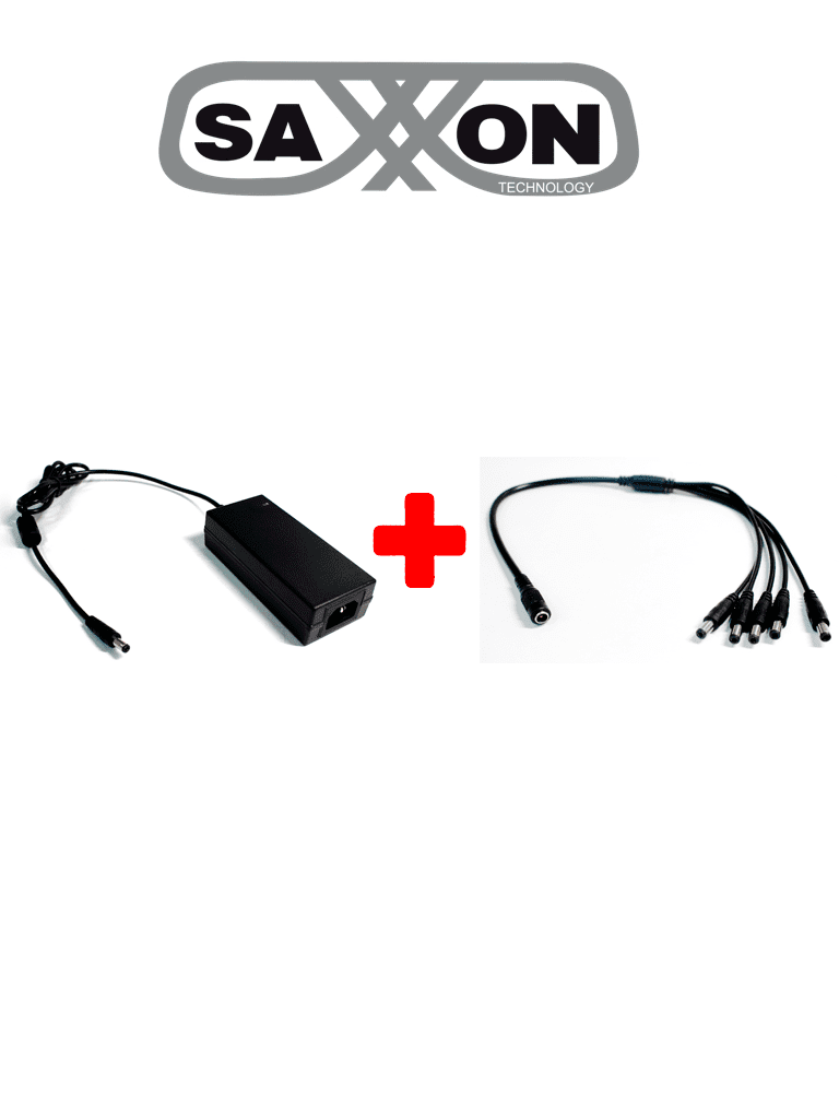 SAXXON PSU1205DPAQ2 - Paquete de fuente de poder y divisor de energia / 12 V DC / 5 A MP SAXXON PSU1205DPAQ2 - Paquete de fuente de poder y divisor de energia / 12 V DC / 5 A MP